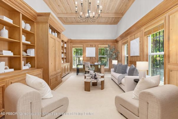 Chandelier, Home Office, Interior, Living room, Wooden Beams, Wooden Ceilings, Wooden Walls