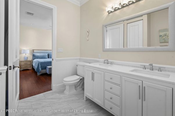 Bathroom, Bedroom, Dual Sink Vanities, Interior, Marble, Wood Texture Flooring