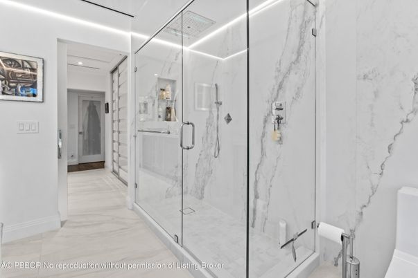 Bathroom, Glass Shower, Interior, Marble, Marble Walls