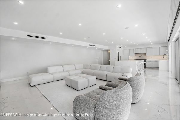 Interior, Kitchen, Living room, Marble, Recessed Lighting