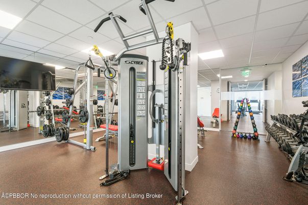 Fitness Equipment, Gym, Interior, Recessed Lighting