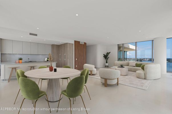 Dining room, Interior, Kitchen, Living room, Recessed Lighting, Water