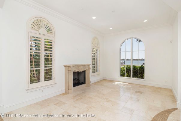 Empty room, Fireplace, Interior, Recessed Lighting, Water