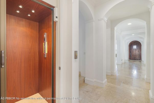 Elevator, Interior, Recessed Lighting, Wooden Ceilings, Wooden Walls