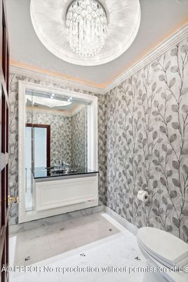 Bathroom, Chandelier, Interior, Marble, Wood Texture Flooring