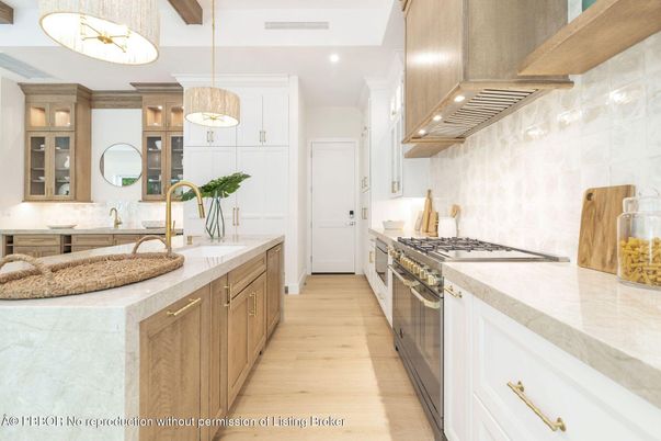 Interior, Kitchen, Pendant Lights, Recessed Lighting, Stainless Steel Appliances, Wooden Beams, Wood Texture Flooring
