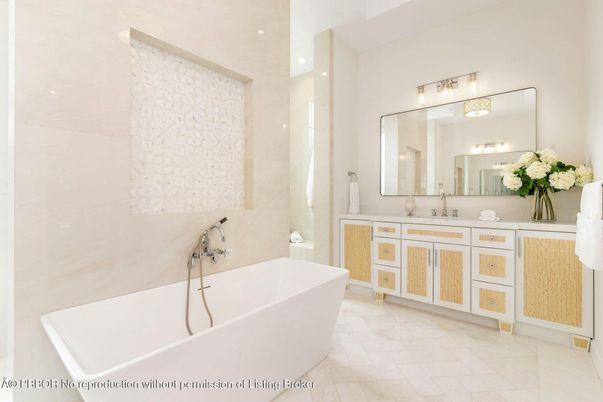 Bathroom, Dual Sink Vanities, Free Standing Baths, Interior, Marble, Recessed Lighting