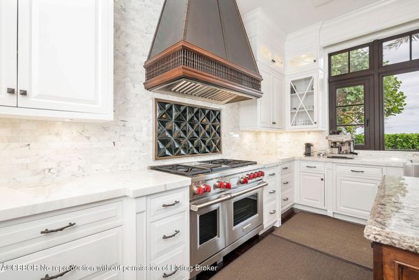 Interior, Kitchen, Marble Walls, Stainless Steel Appliances