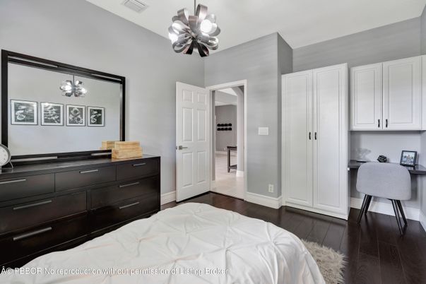 Bedroom, Chandelier, Interior, Wood Texture Flooring