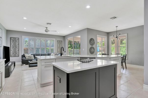 Dining room, Interior, Kitchen, Living room, Recessed Lighting