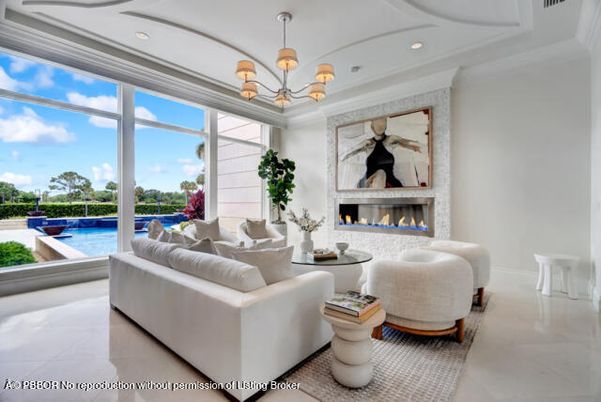 Chandelier, Fireplace, Interior, Living room, Recessed Lighting
