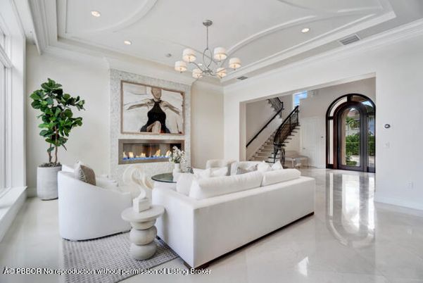 Fireplace, Interior, Living room, Pendant Lights, Recessed Lighting