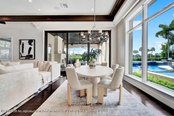 Chandelier, Dining room, Interior, Living room, Recessed Lighting, Wood Texture Flooring