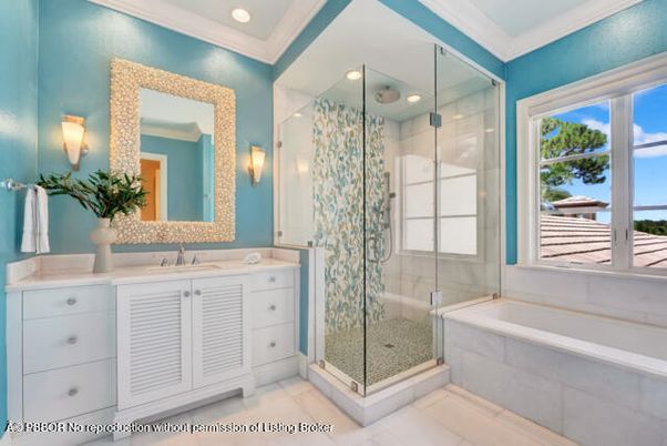 Bathroom, Glass Shower, Interior, Recessed Lighting, Water