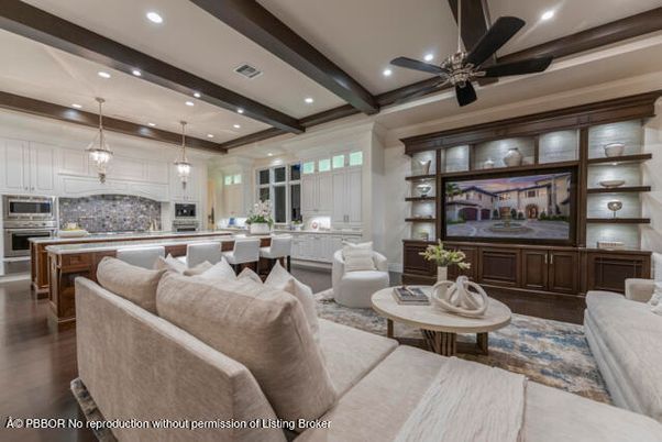 Dining room, Interior, Kitchen, Living room, Pendant Lights, Recessed Lighting, Stainless Steel Appliances, Wood Texture Flooring