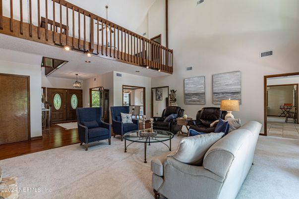 Interior, Living room, Pendant Lights, Wood Texture Flooring