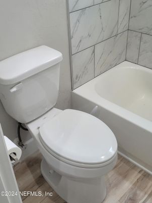 Bathroom, Interior, Marble Walls, Wood Texture Flooring