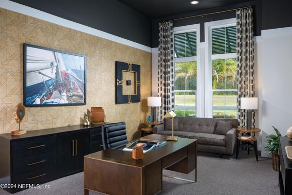 Home Office, Interior, Recessed Lighting