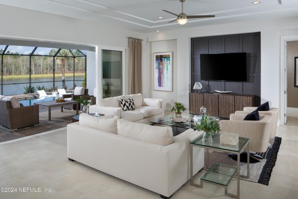 Interior, Living room, Recessed Lighting, Sun Room, Water