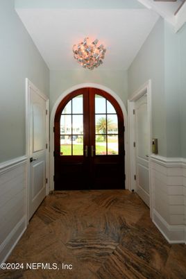 Chandelier, Interior, Wood Texture Flooring