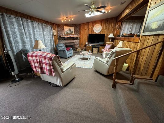 Fireplace, Interior, Living room, Wooden Walls
