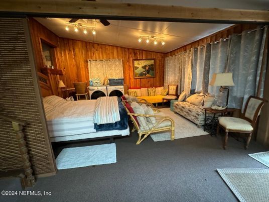 Bedroom, Interior, Wooden Beams, Wooden Walls