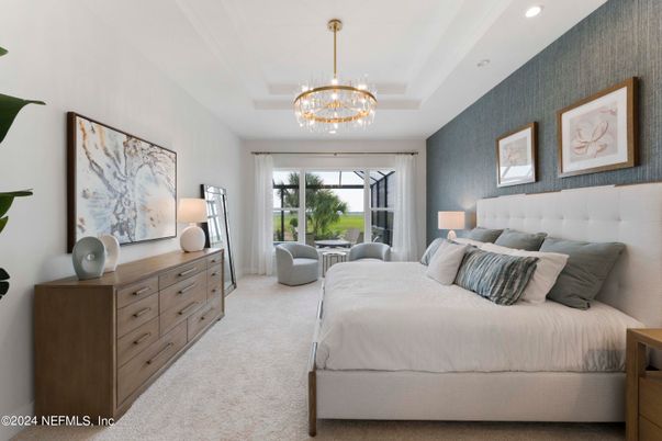 Bedroom, Chandelier, Interior, Recessed Lighting