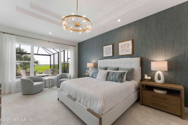 Bedroom, Interior, Pendant Lights, Recessed Lighting