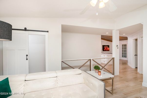 Bedroom, Home Office, Interior, Recessed Lighting, Wood Texture Flooring