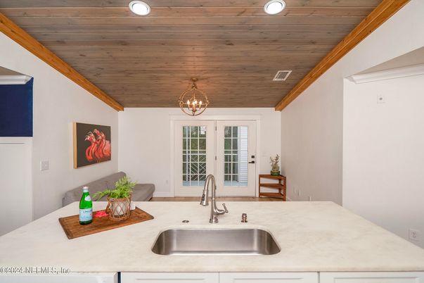 Interior, Kitchen, Recessed Lighting, Wooden Ceilings