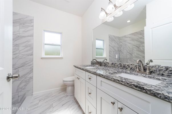 Bathroom, Dual Sink Vanities, Interior, Marble, Marble Walls