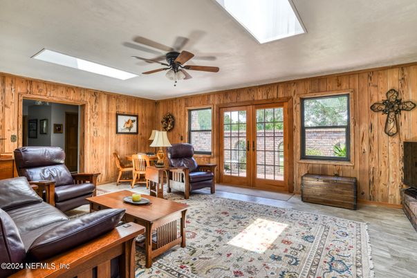 Interior, Living room, Wood Texture Flooring, Wooden Walls