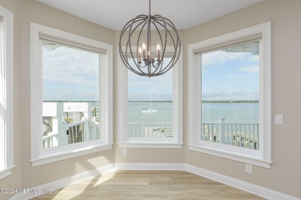 Interior, Pendant Lights, Water, Wood Texture Flooring
