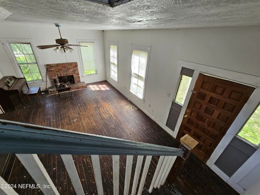 Fireplace, Interior, Wood Texture Flooring