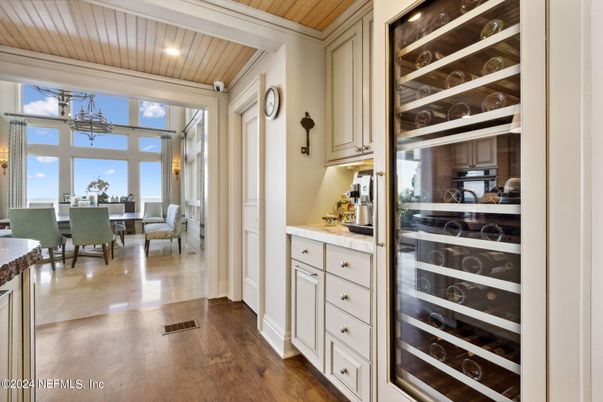 Dining room, Interior, Kitchen, Recessed Lighting, Wooden Ceilings, Wood Texture Flooring