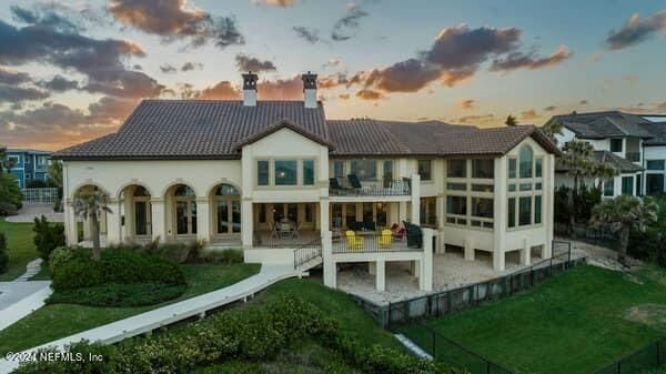 Backyard, Exterior, Facade, Mediterranean