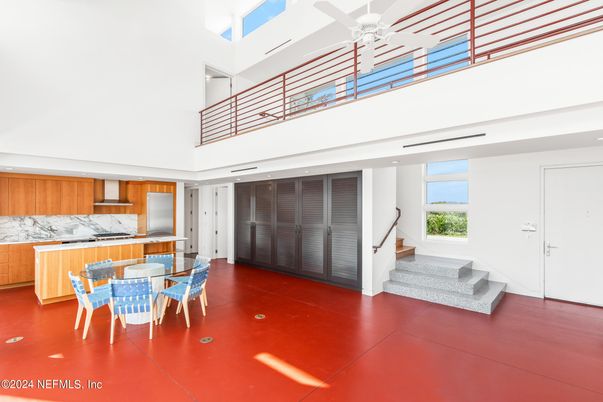 Interior, Kitchen, Marble Walls, Recessed Lighting