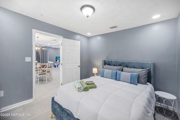 Bedroom, Dining room, Interior, Recessed Lighting
