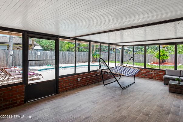 Interior, Sun Room, Wood Texture Flooring