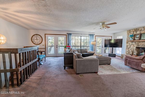 Fireplace, Interior, Living room, Stone Walls