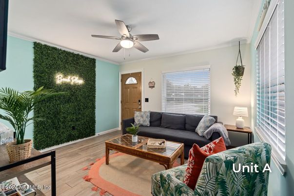 Interior, Living room, Pendant Lights, Wood Texture Flooring