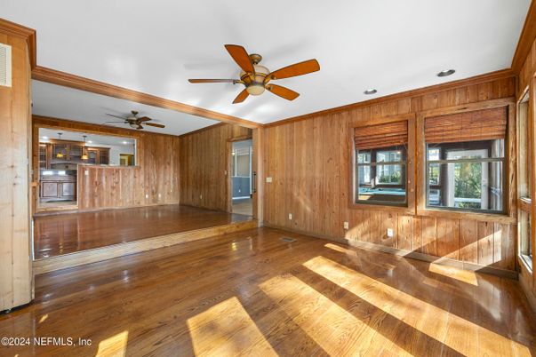 Empty room, Interior, Wood Texture Flooring, Wooden Walls