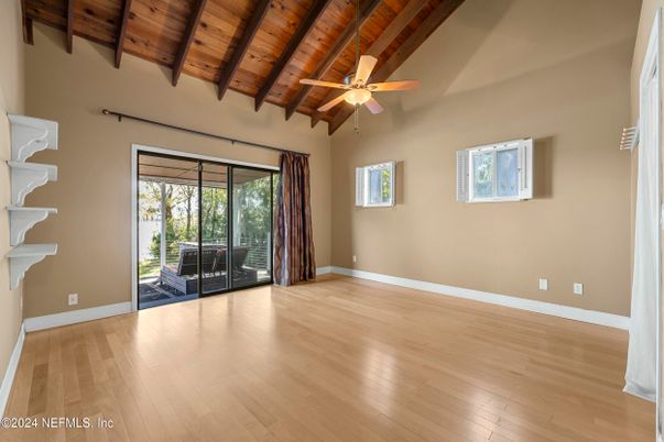 Empty room, Interior, Wooden Beams, Wooden Ceilings, Wood Texture Flooring
