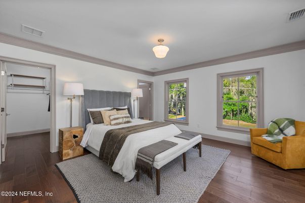 Bedroom, Interior, Wood Texture Flooring