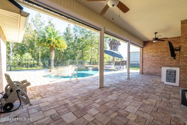 Interior, Pool, Stone Walls, Sun Room