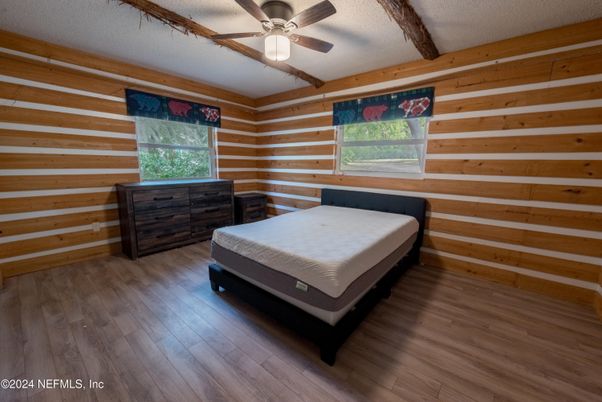 Bedroom, Interior, Wooden Beams, Wood Texture Flooring, Wooden Walls