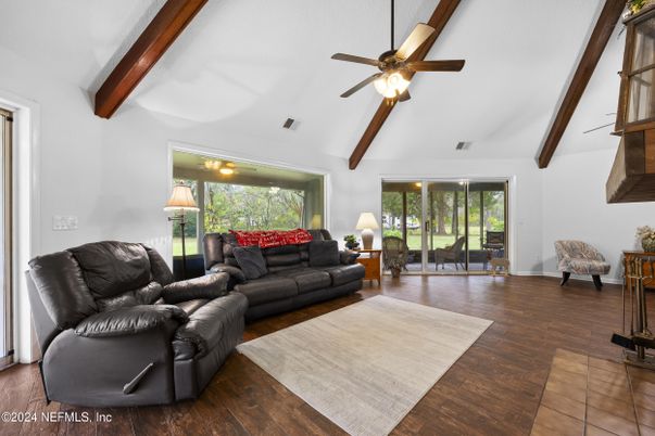 Interior, Living room, Wooden Beams, Wood Texture Flooring