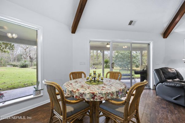 Dining room, Interior, Wooden Beams, Wood Texture Flooring