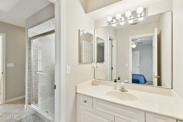 Bathroom, Dual Sink Vanities, Glass Shower, Interior