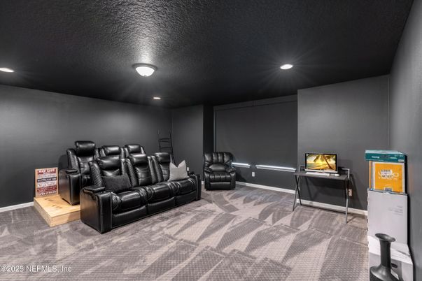 Home Theatre Room, Interior, Projection Screen, Recessed Lighting, Theatre Room